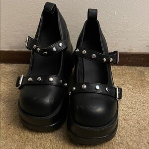 Black Studded Women's Shoes